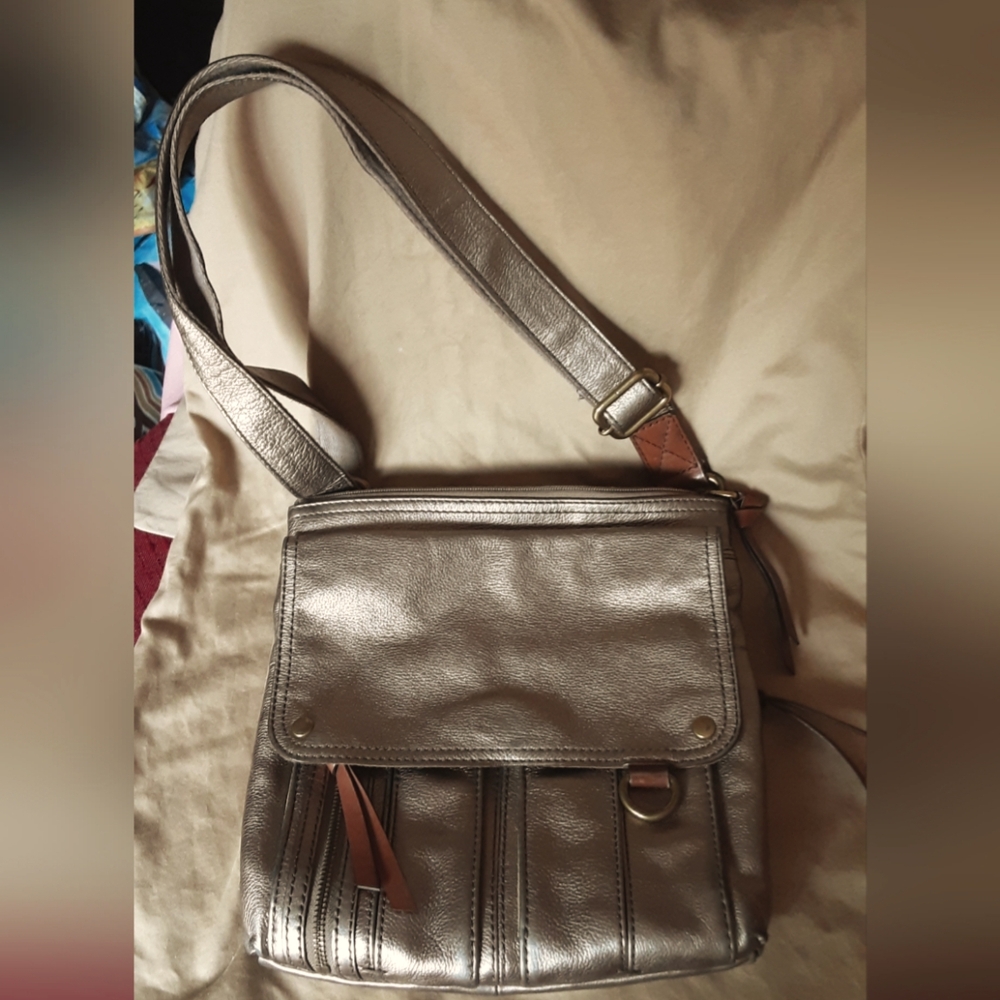Fossil Explorer Gold Leather